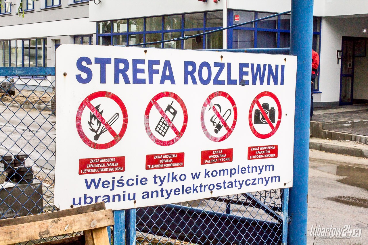 Ćwiczenia straży w rozlewni gazu