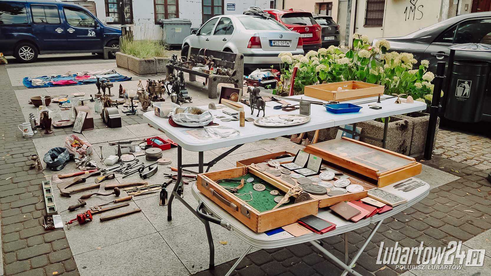 targ staroci w centrum Lubartowa