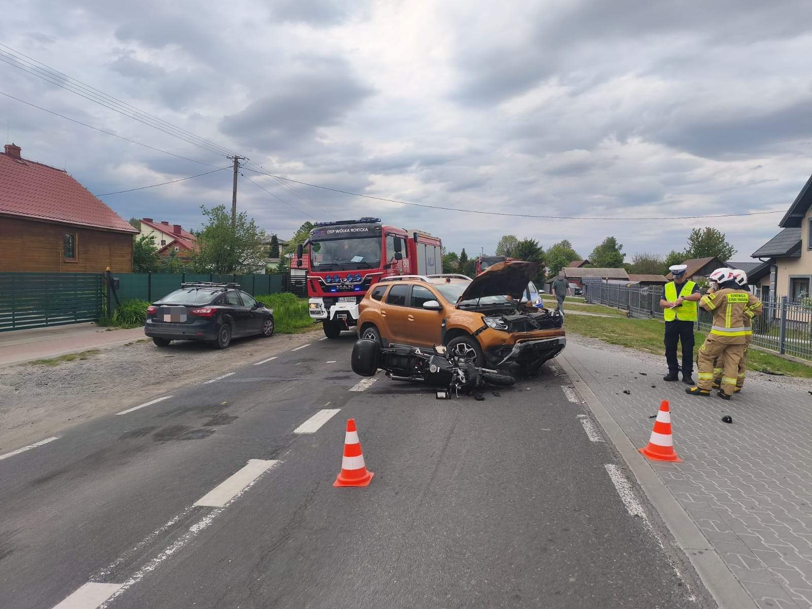 Wypadek motocyklisty