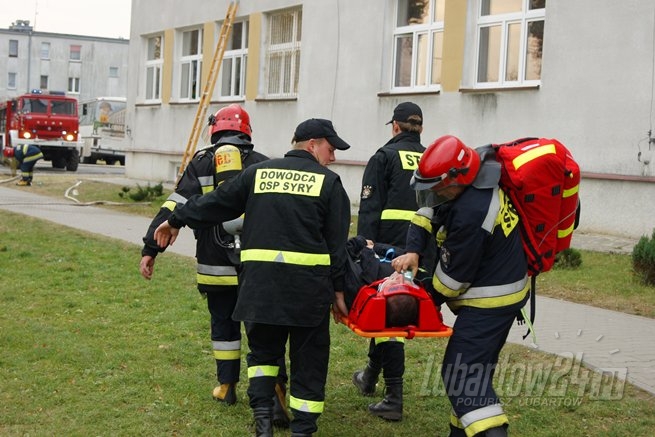 Pożar w szkole w Kamionce