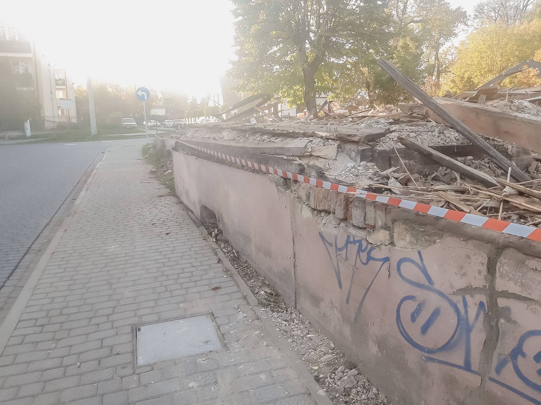 rozbiórka budynku przy ul Kościuszki