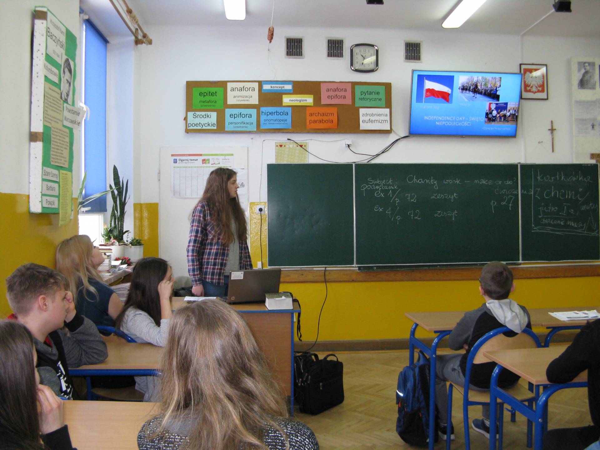 Gimnazjaliści ze Skrobowa o Polsce po angielsku