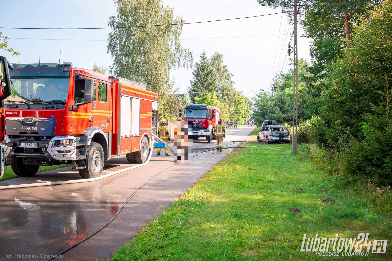 pożar aut osobowych