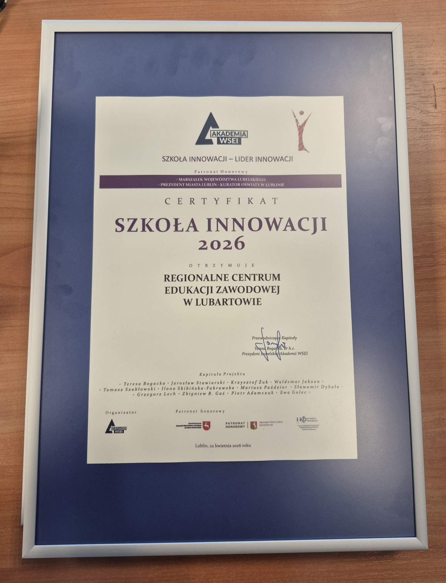 RCEZ z tytułem Lidera Innowacji