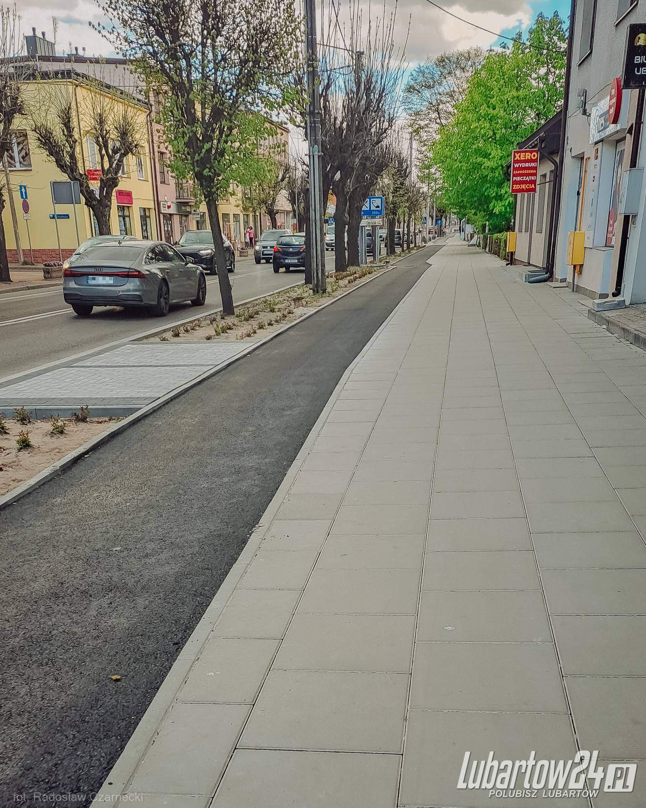 Ścieżka rowerowa w centrum Lubartowa