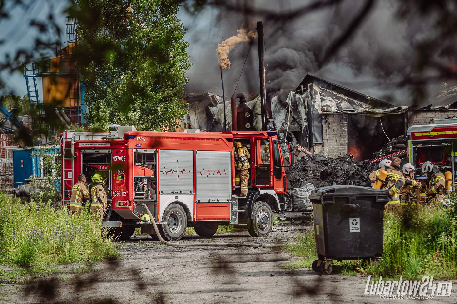 Pożar paliwa i opon