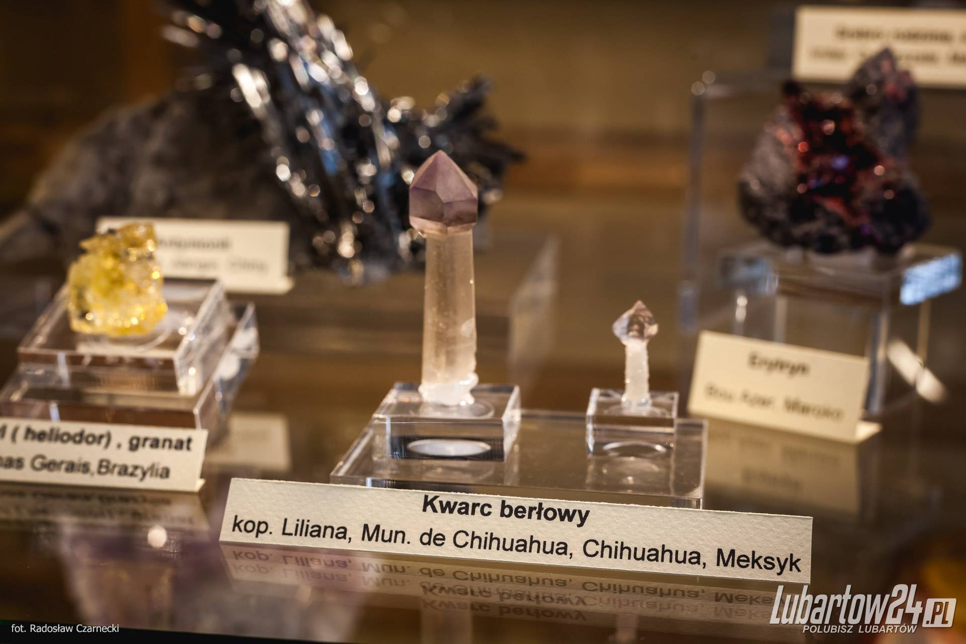 wystawa minerałów w Niedźwiadzie