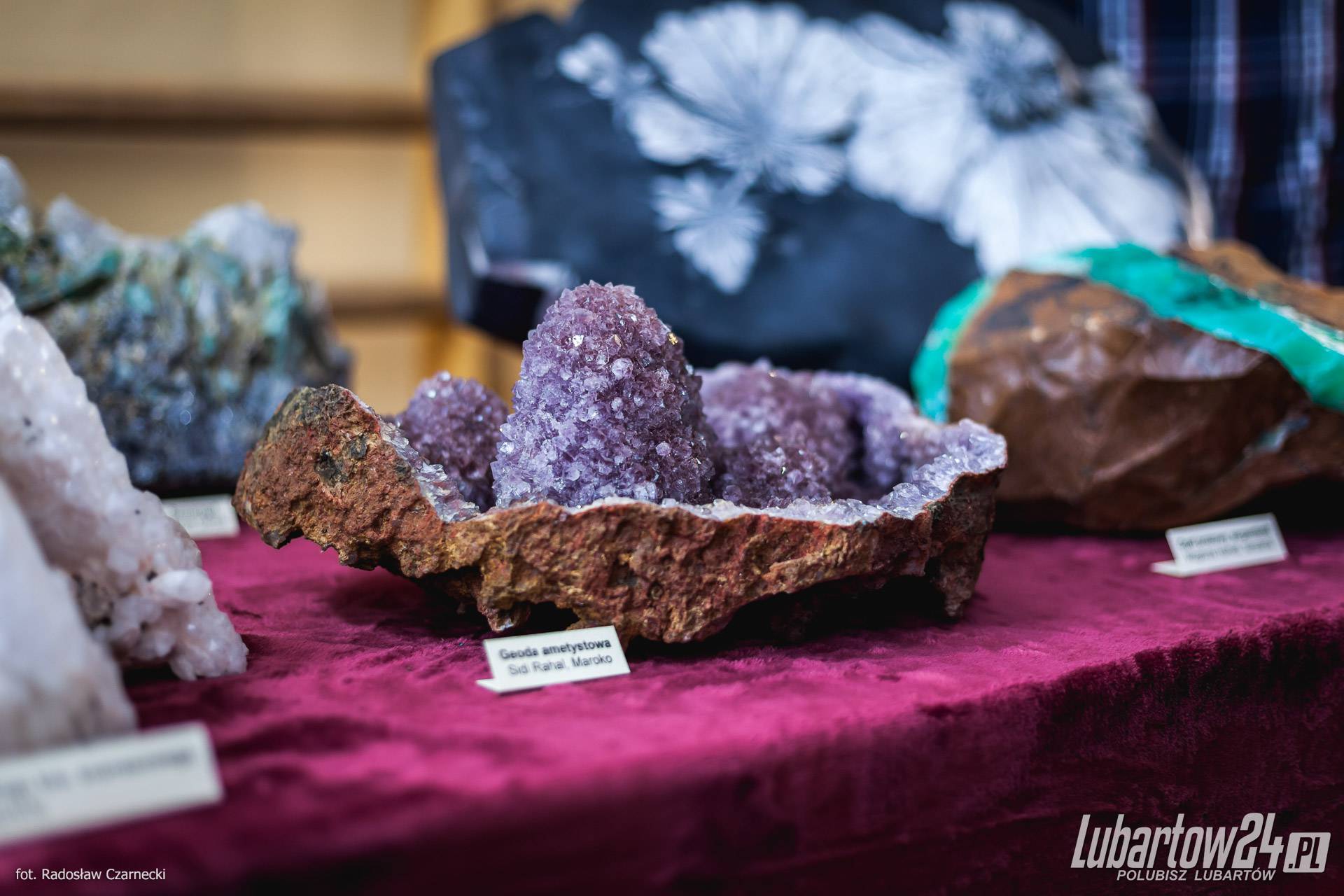 wystawa minerałów w Niedźwiadzie