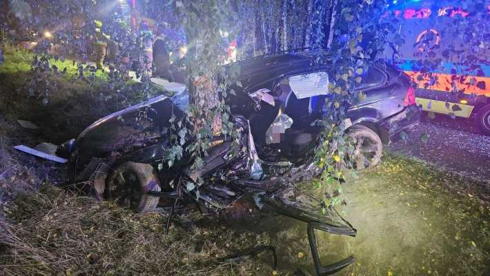Sobotni wieczór zakończył się tragedią. Nie żyje młody kierowca BMW