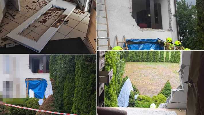 Wybuch gazu uszkodził budynek. 78-latka trafiła do szpitala