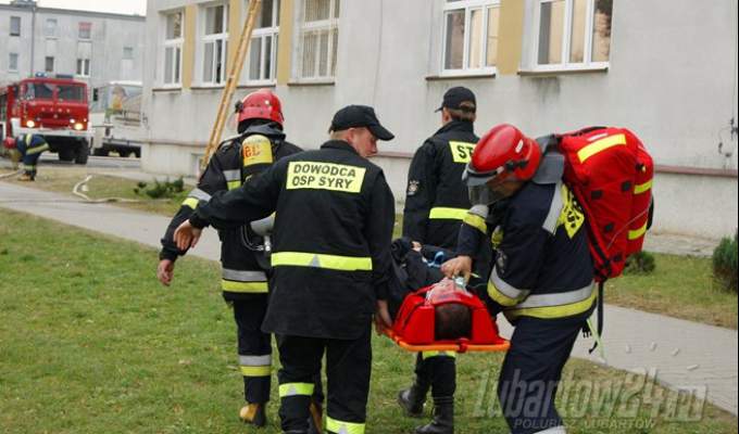 Pożar w szkole w Kamionce