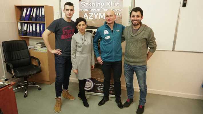 Alpinista Bartłomiej Bednarczyk w II LO