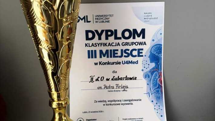 III  MIEJSCE DLA II LO W KONKURSIE U4MED NA UNIWERSYTECIE MEDYCZNYM