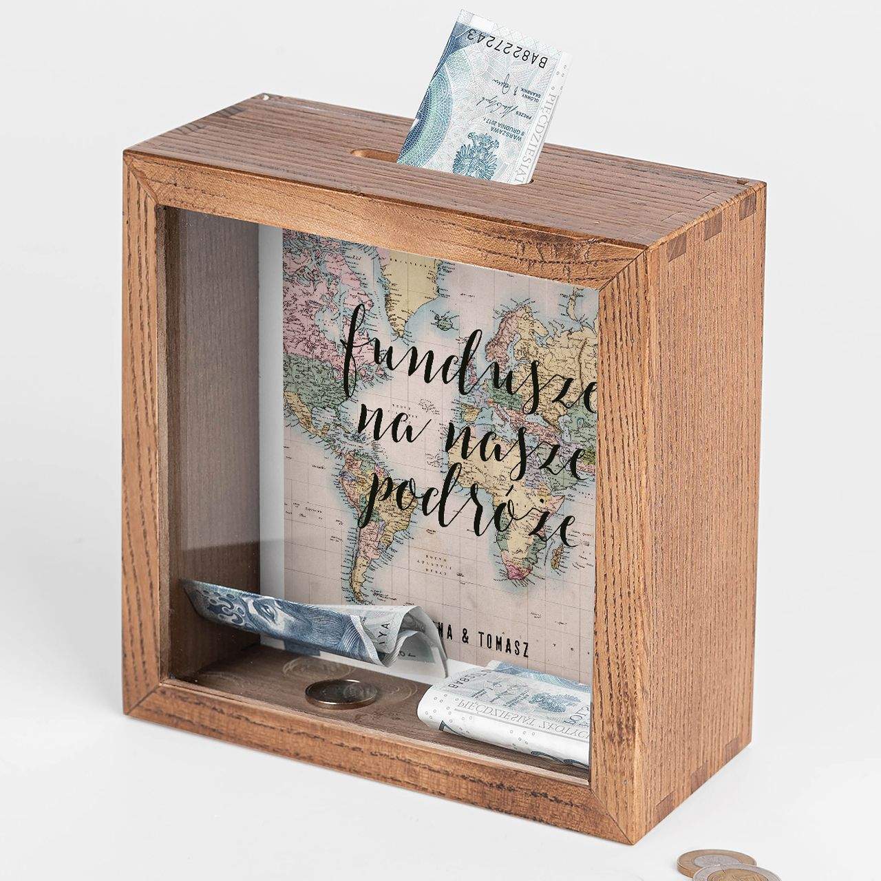 Skarbonka NA PODRÓŻE prezent dla podróżnika