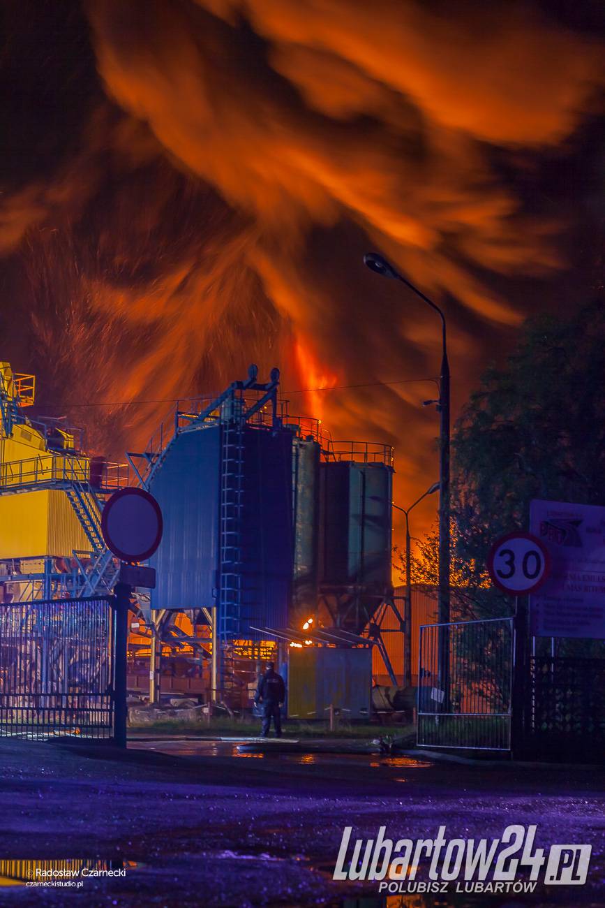 Pożar na składowisku opon