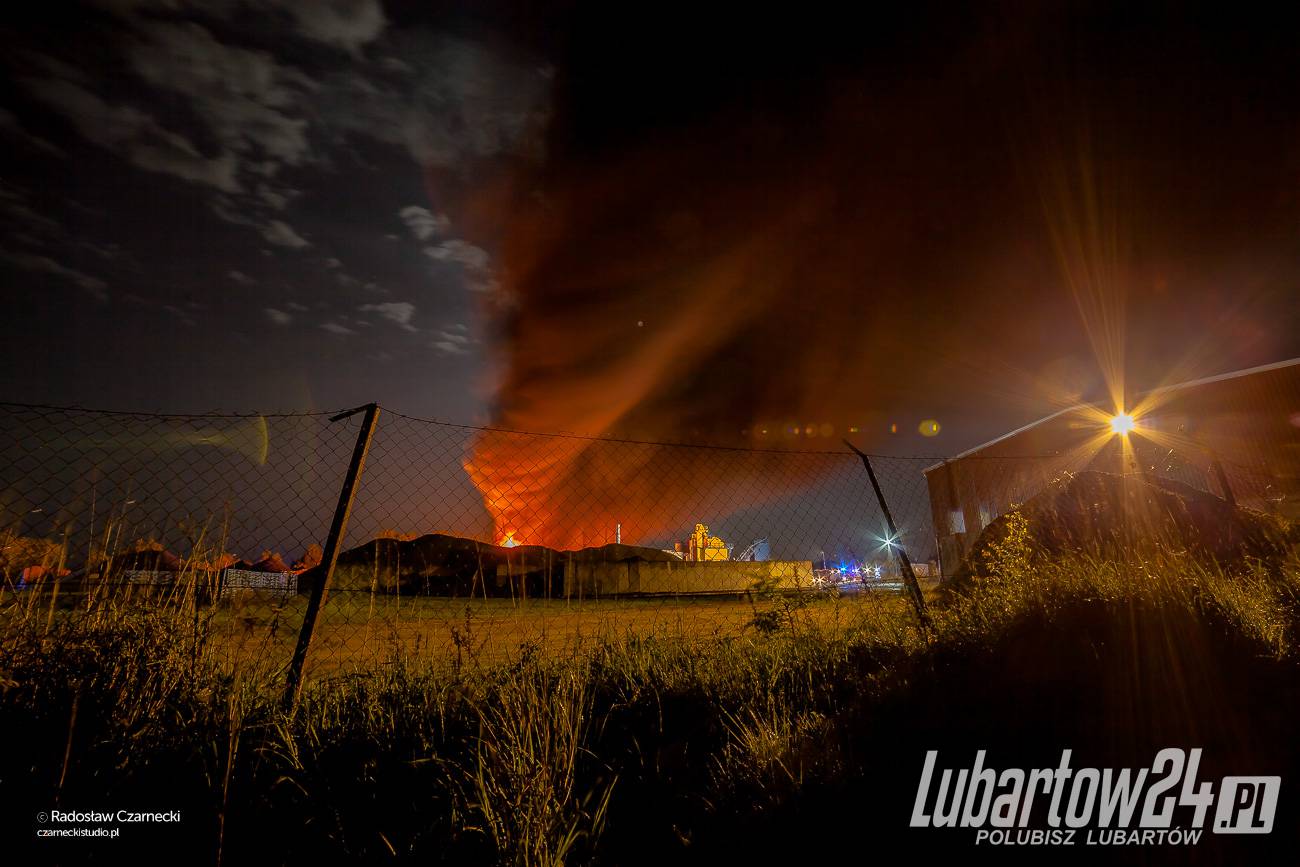 Pożar na składowisku opon