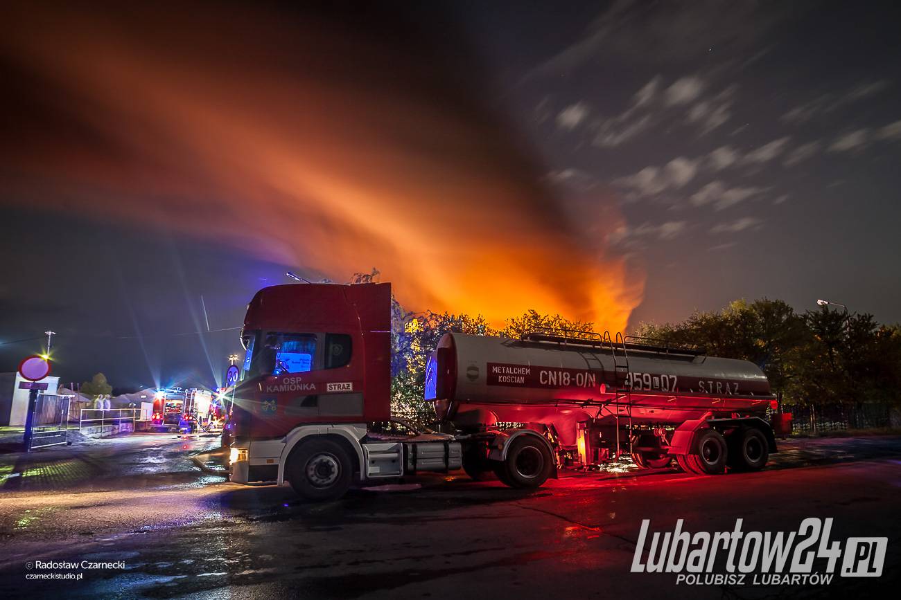 Pożar na składowisku opon