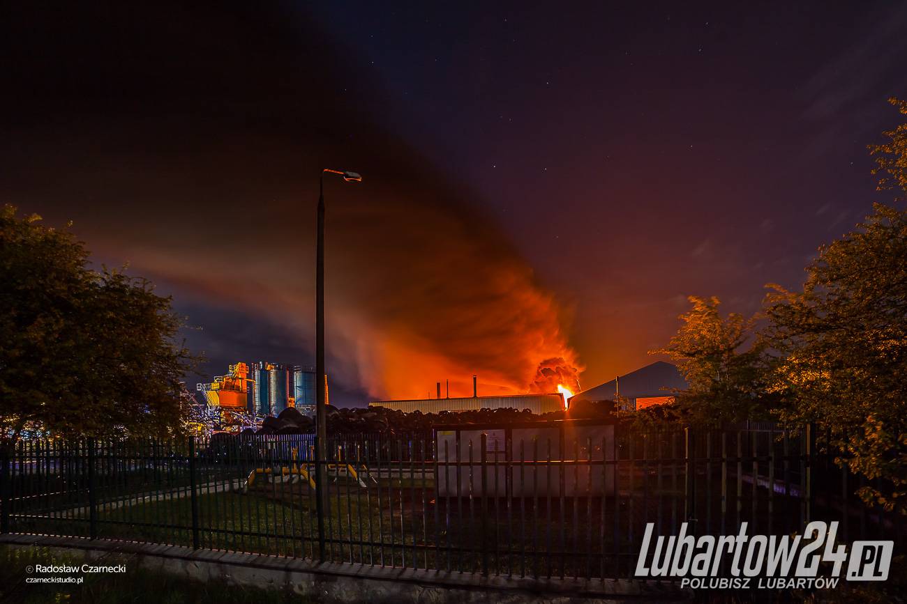 Pożar na składowisku opon