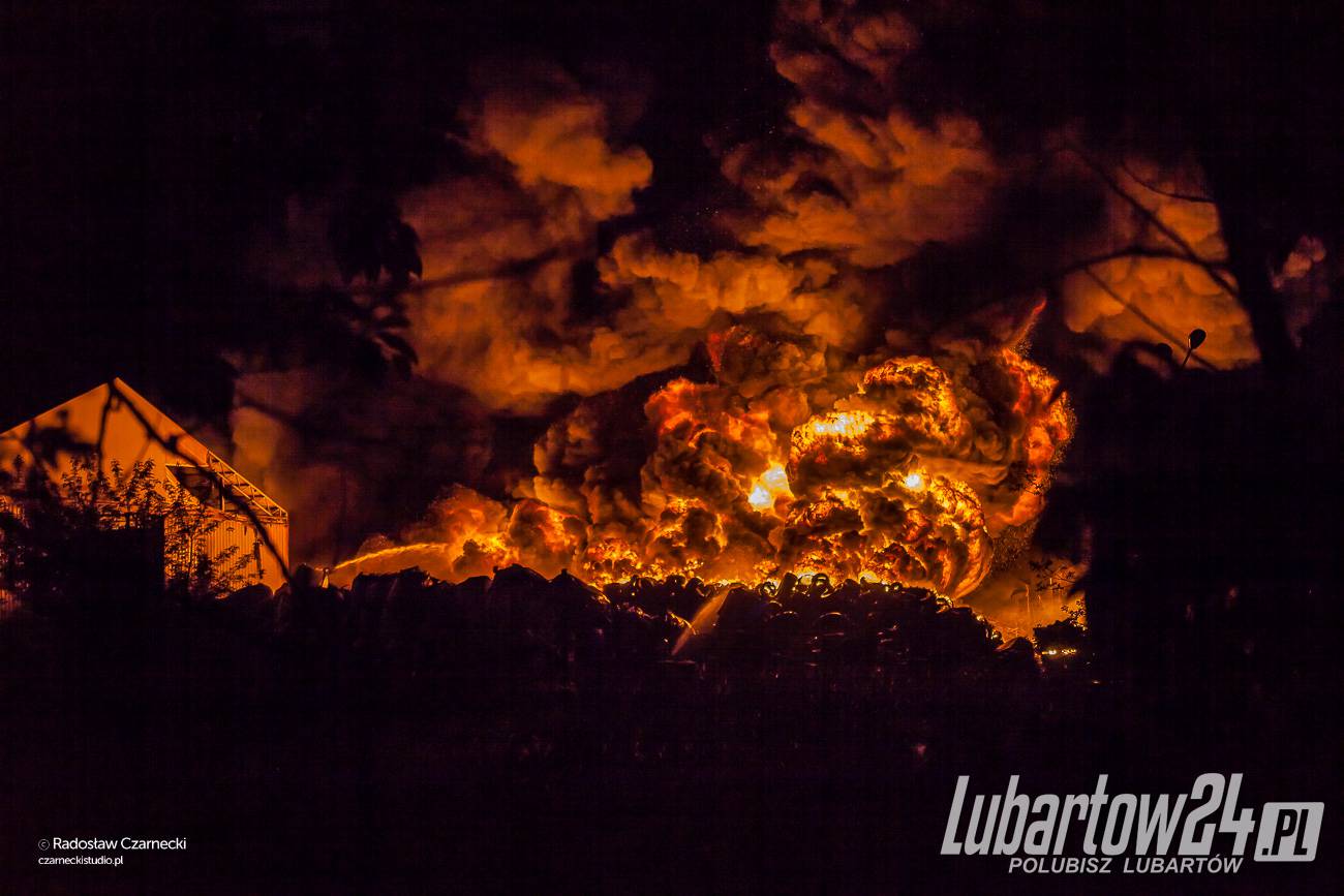 Pożar na składowisku opon
