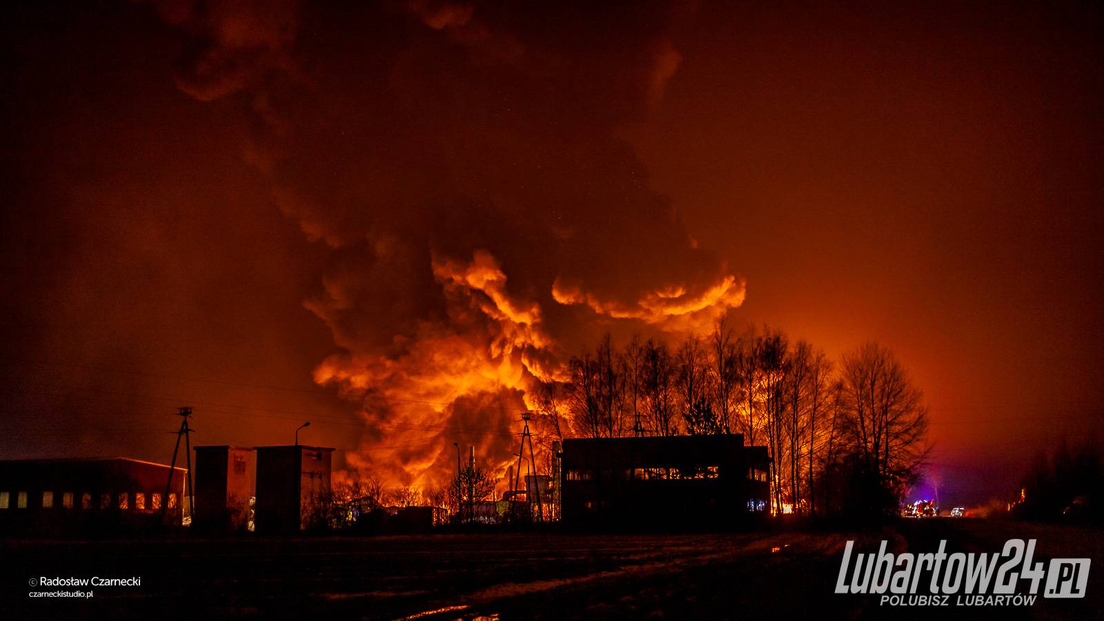 Pożar składowiska opon