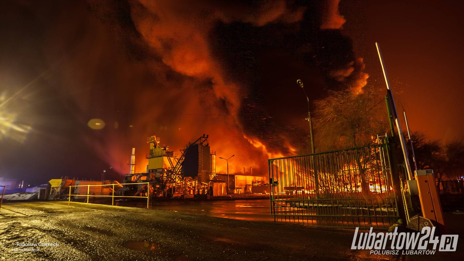 Pożar składowiska opon