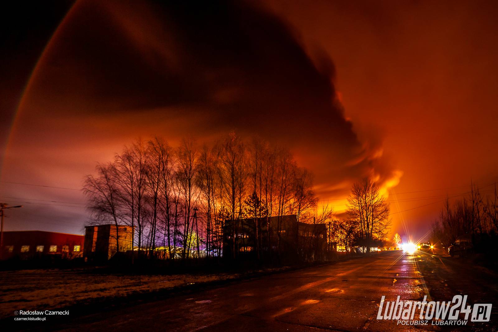 Pożar składowiska opon