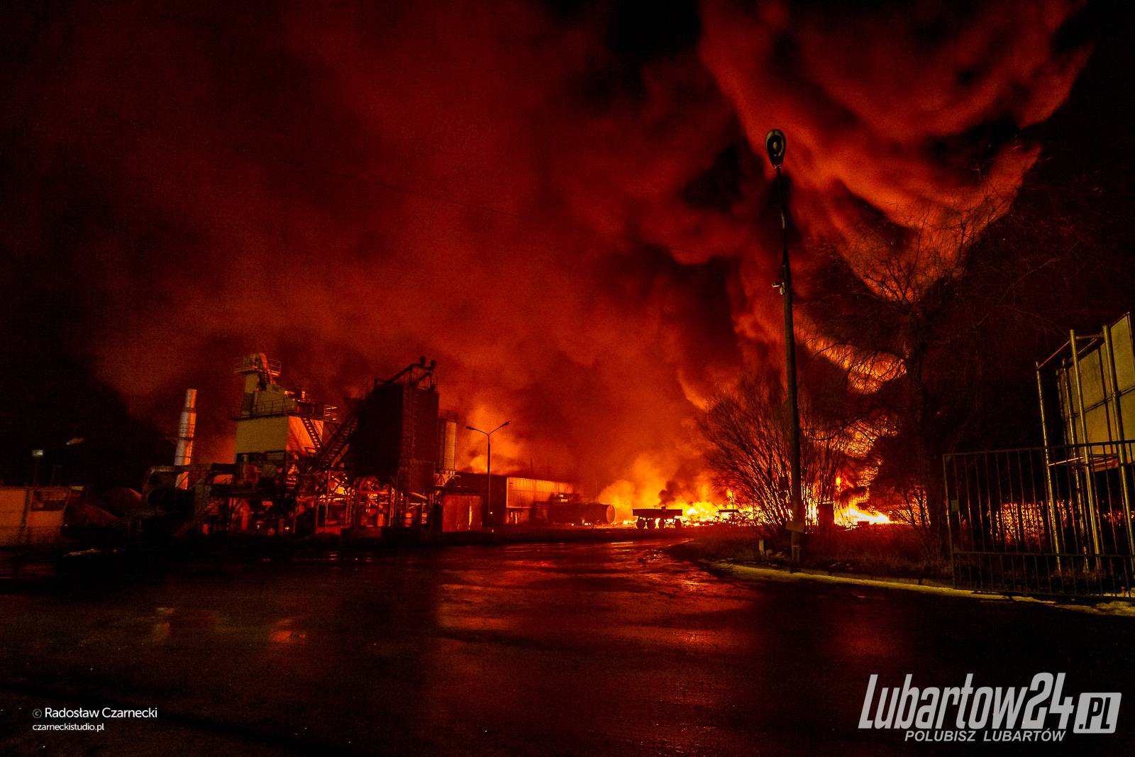 Pożar składowiska opon