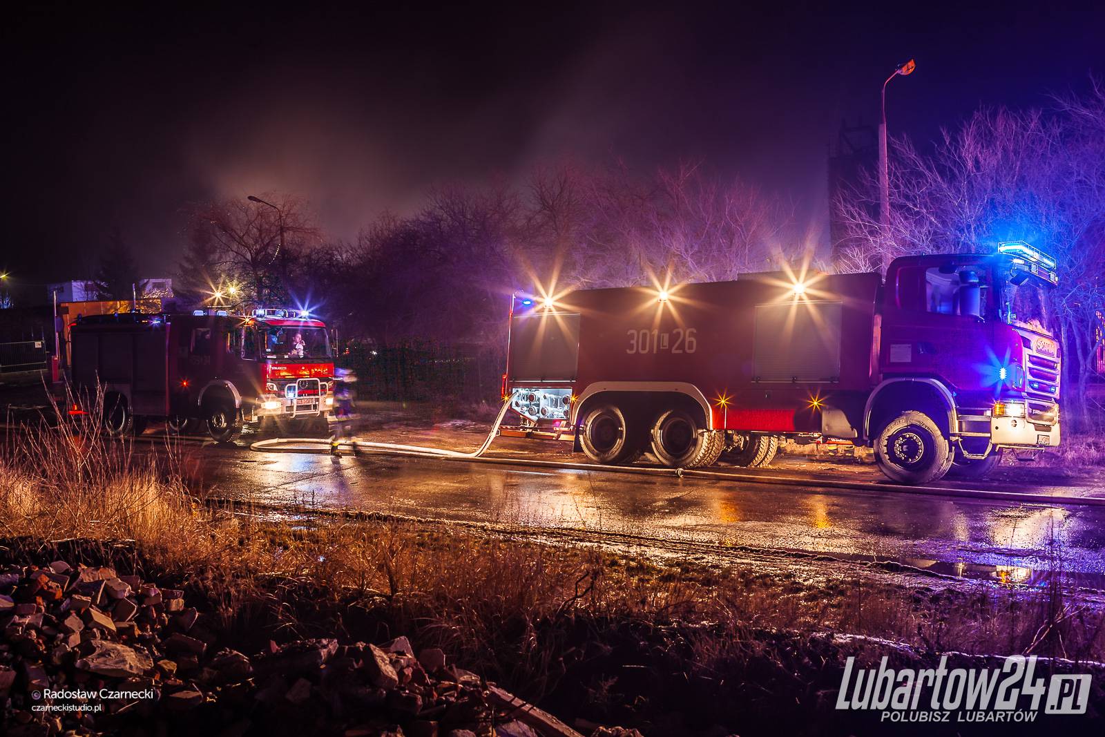 Pożar składowiska opon