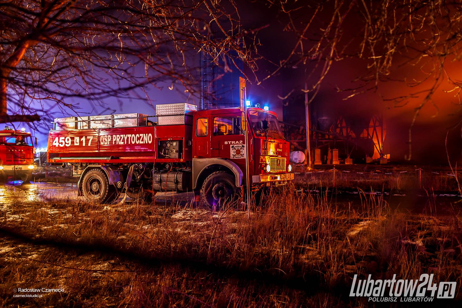 Pożar składowiska opon