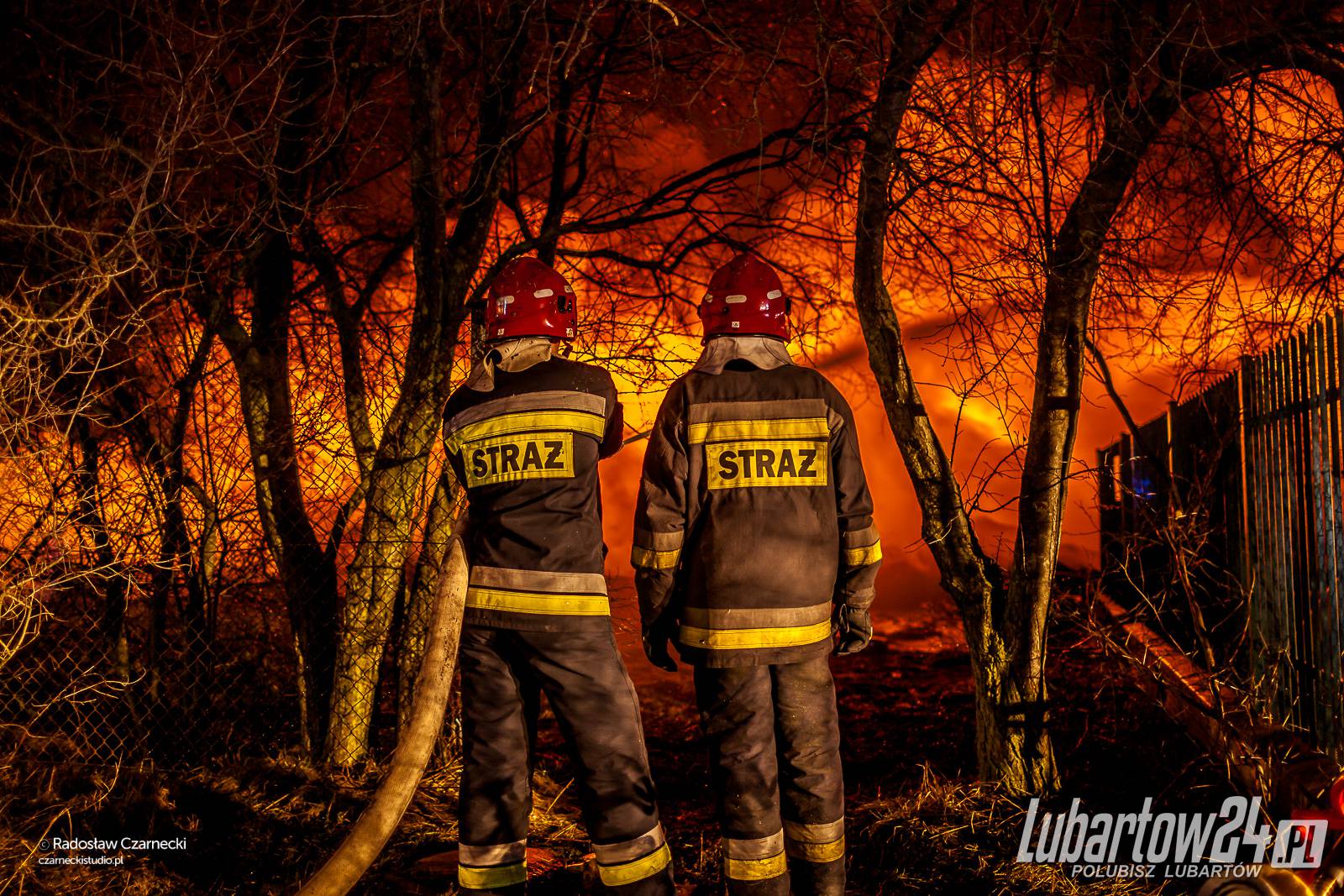Pożar składowiska opon