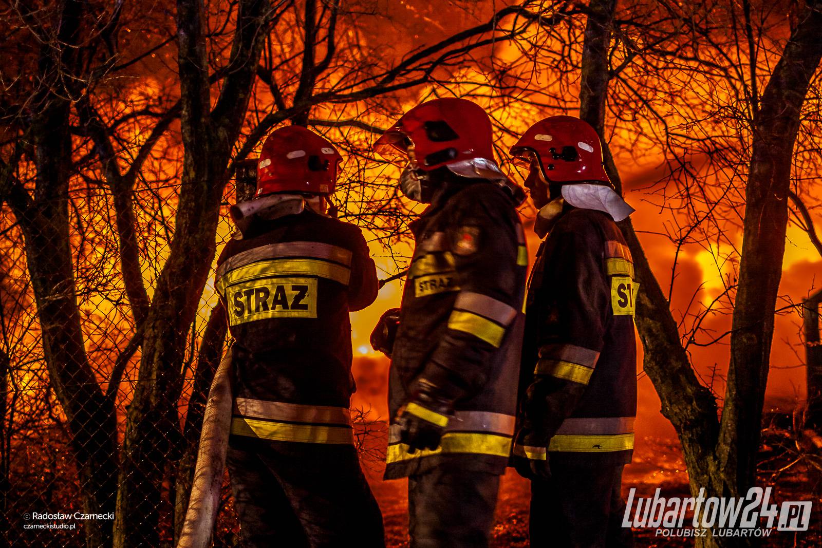 Pożar składowiska opon
