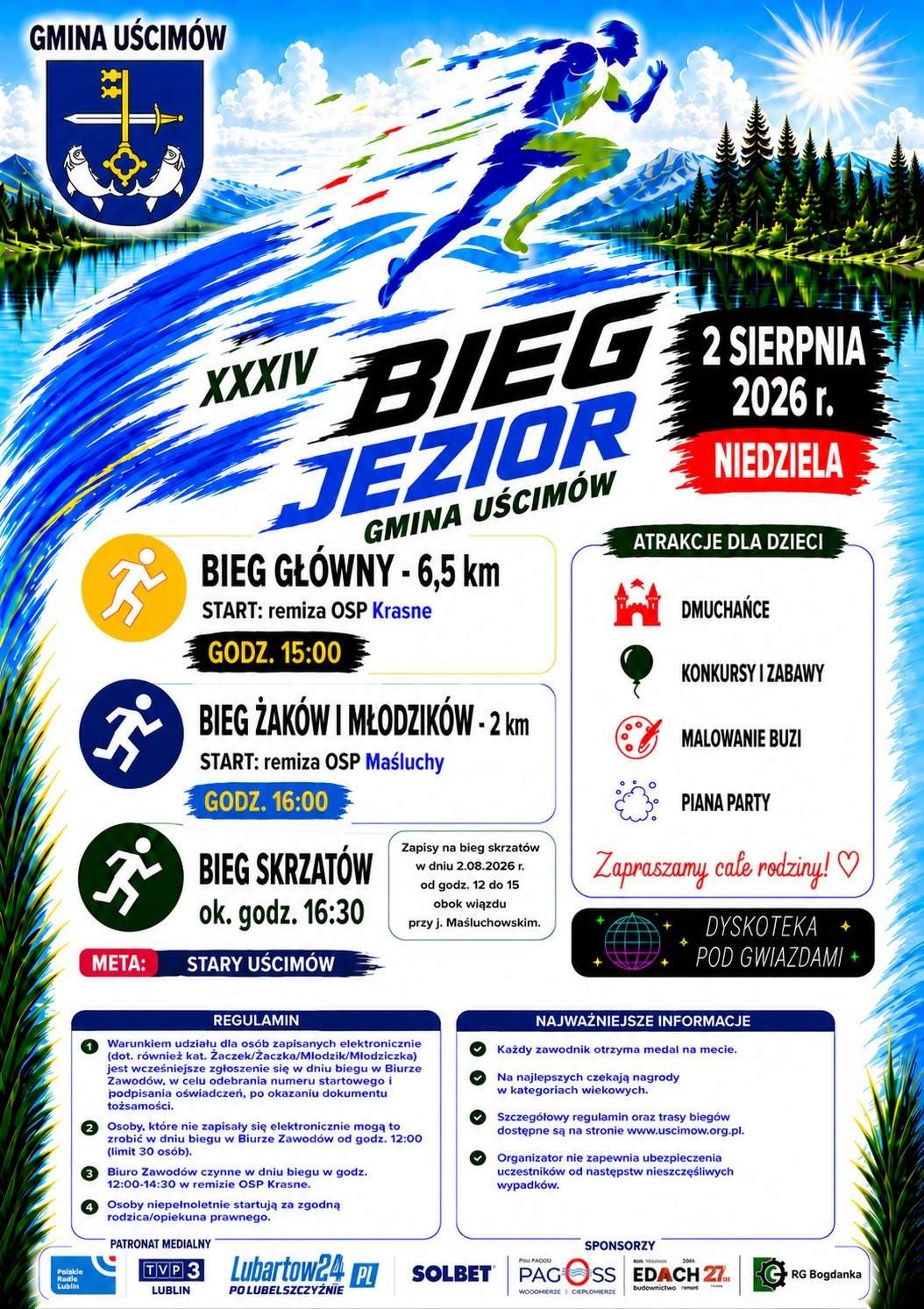 plakat XXXIV Bieg Jezior