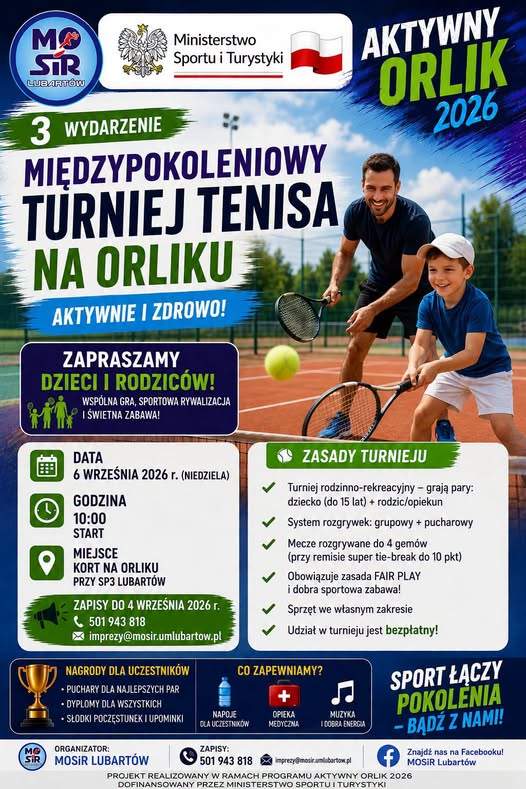 Międzypokoleniowy Turniej Tenisa na Orliku