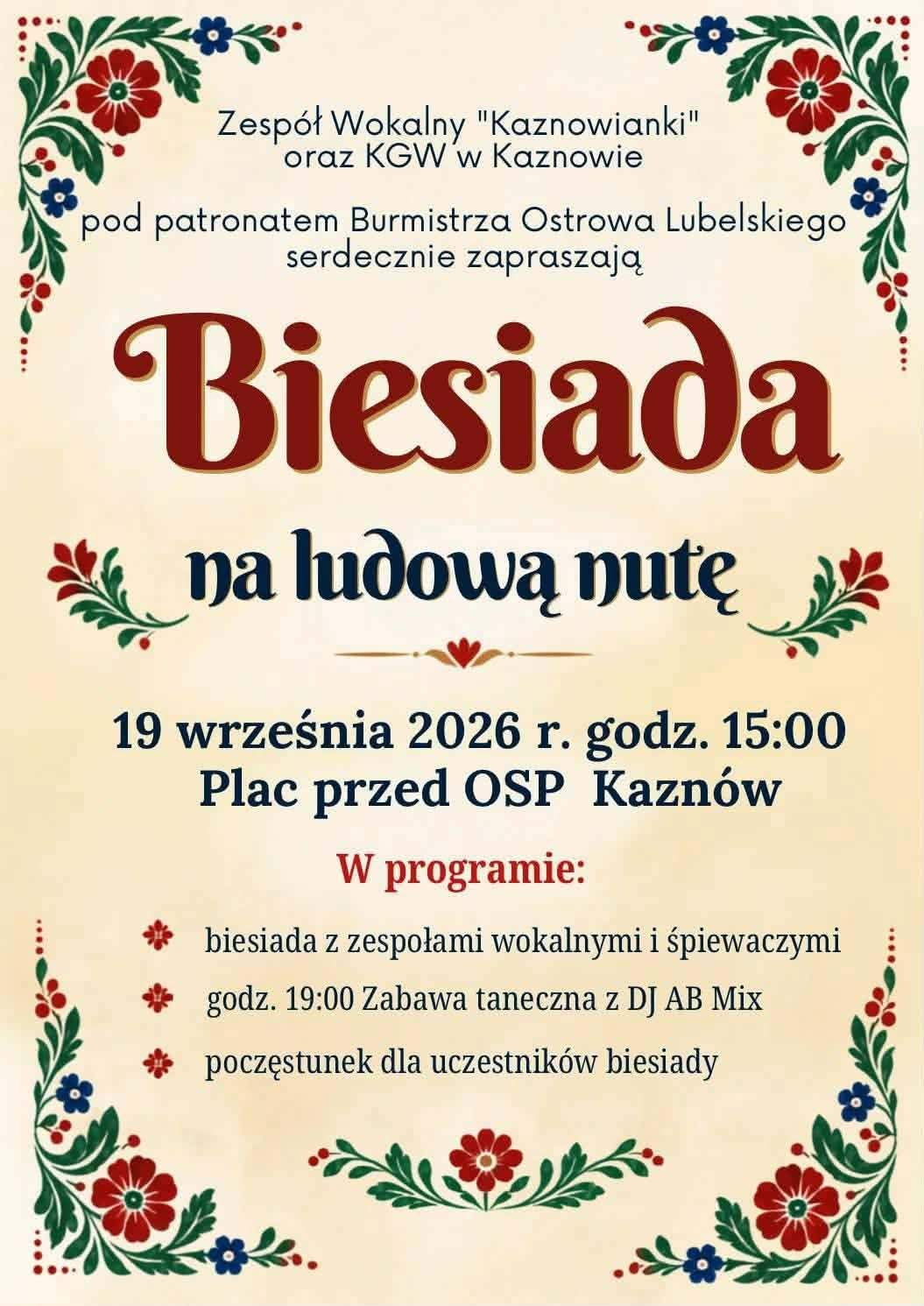 Biesiada na ludową nutę w Kaznowie