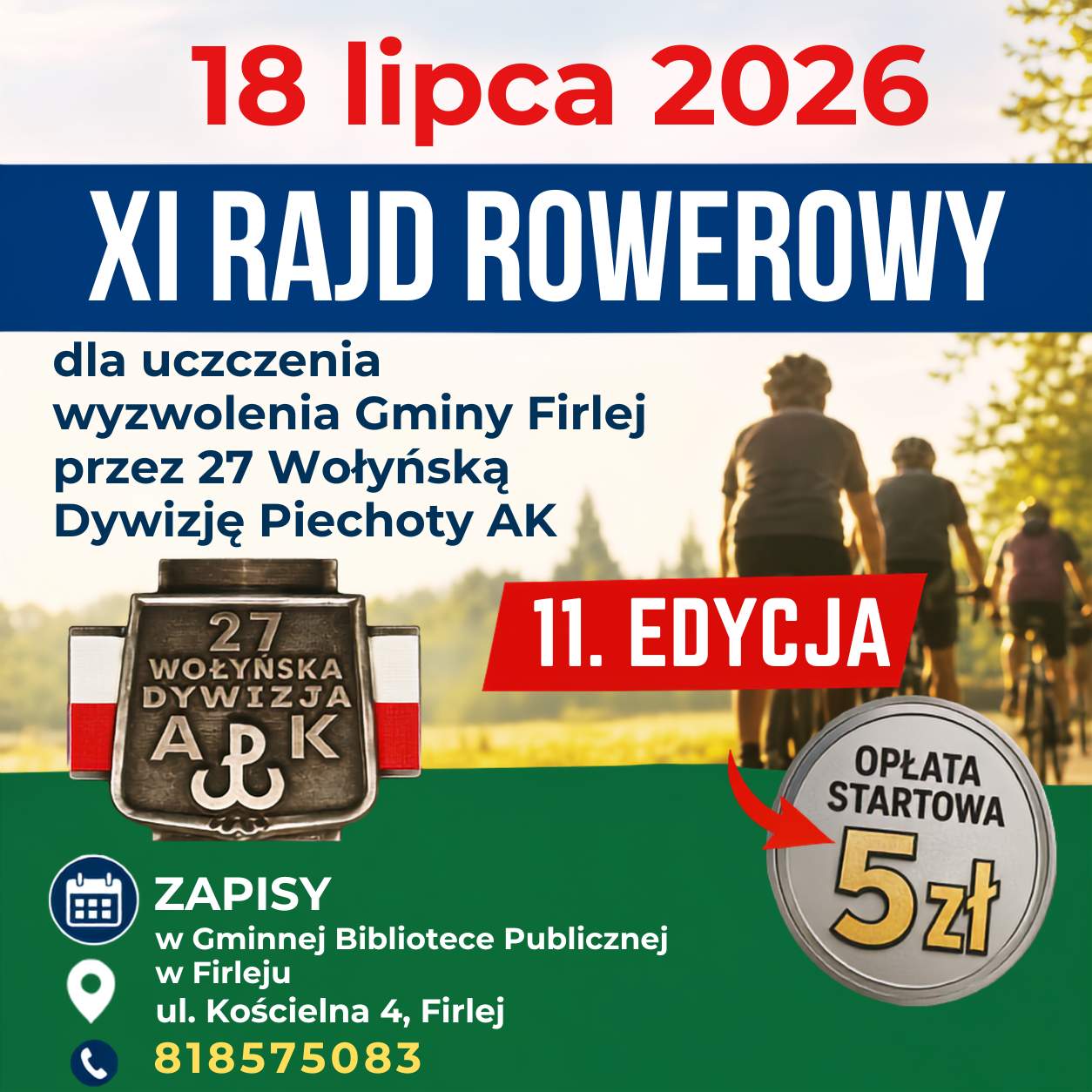 XI Rajd Rowerowy w Gminie Firlej