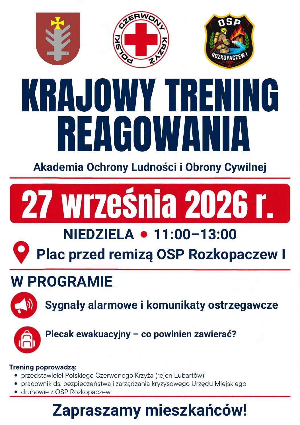 Krajowy Trening Reagowania w Rozkopaczewie