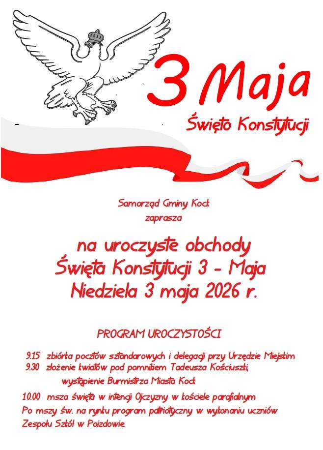 Uroczyste Obchody Święta Konstytucji 3 Maja w Kocku