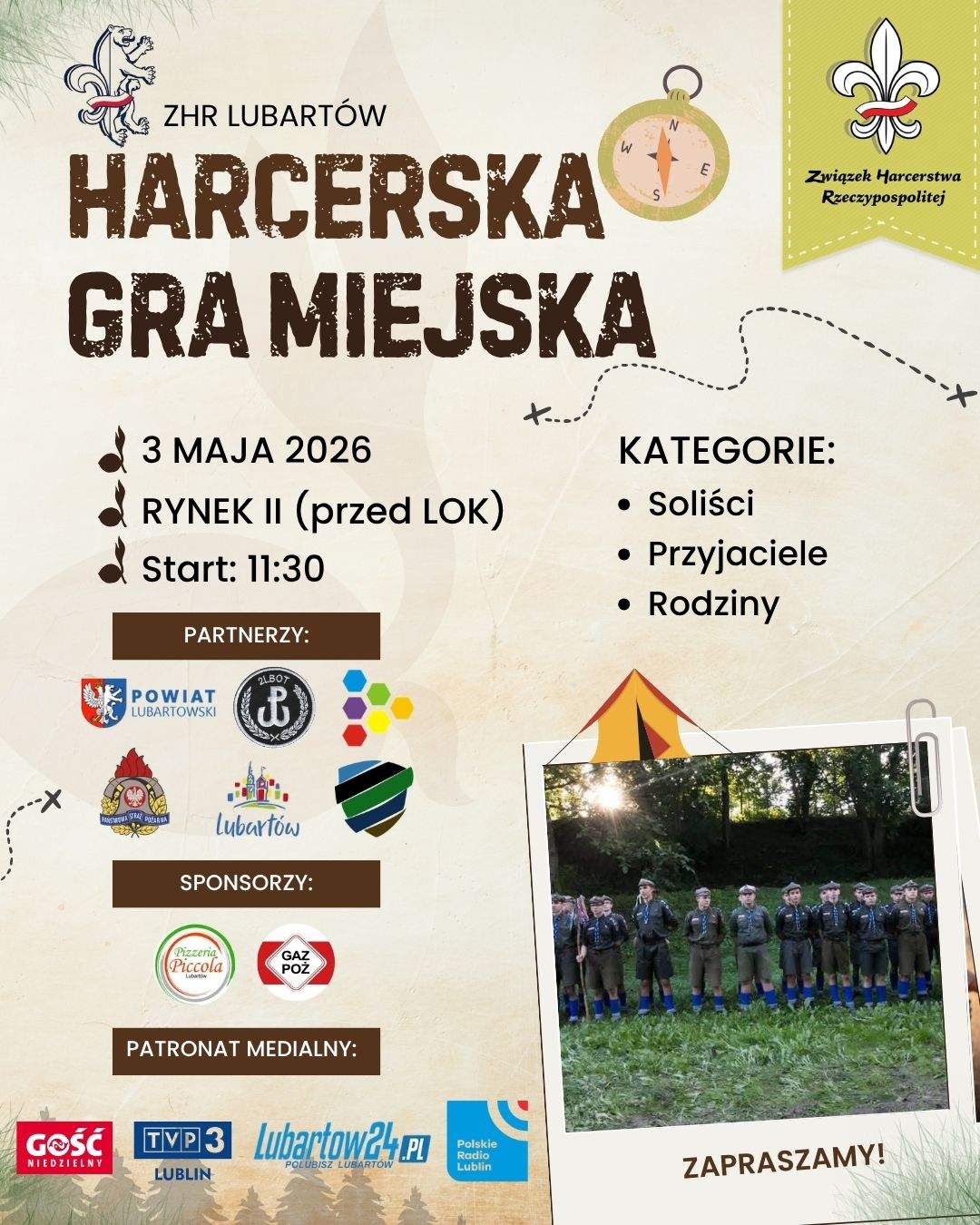 plakat Harcerska Gra Miejska