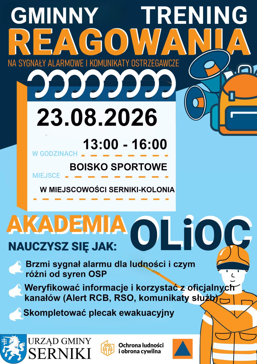 Gminny Trening Reagowania – bezpieczeństwo, alarmy i ewakuacja