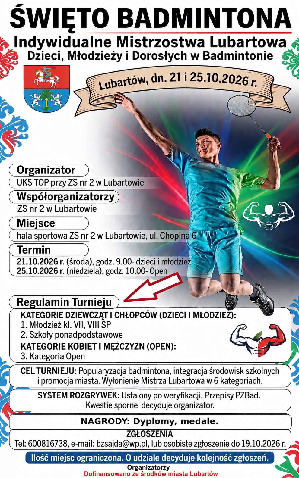 Mistrzostwa Lubartowa w Badmintonie - dzieci i młodzież