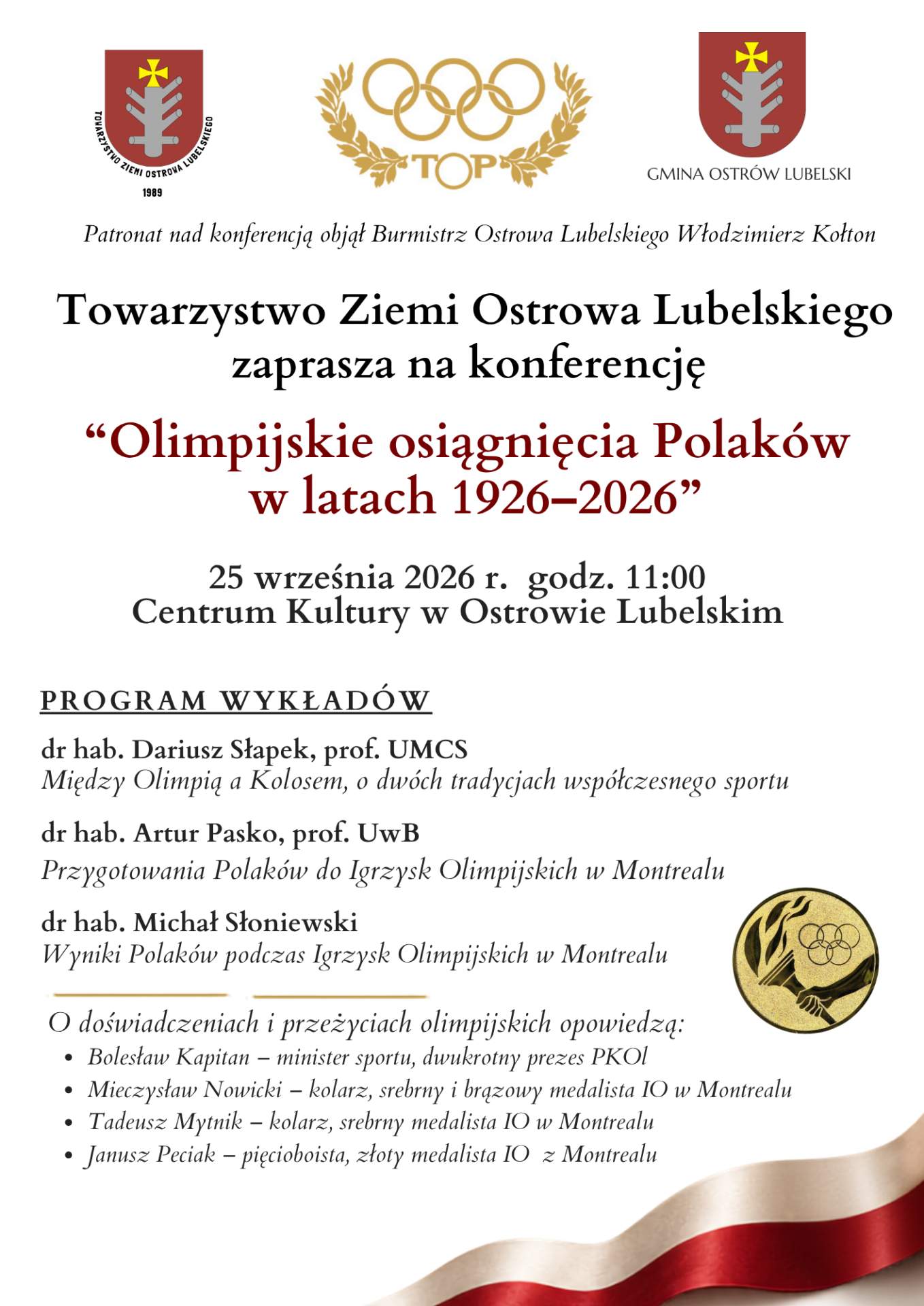 Konferencja „Olimpijskie osiągnięcia Polaków w latach 1926-2026”