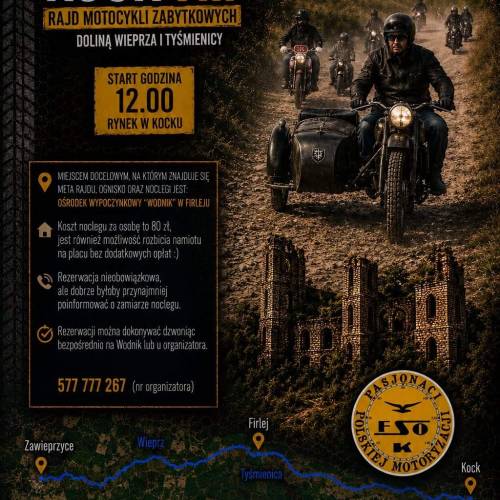 VIII Rajd Motocykli Zabytkowych Doliną Wieprza i Tyśmienicy