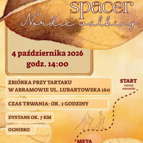 III Jesienny spacer Nordic walking w Abramowie