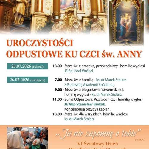 Uroczystości odpustowe ku czci św. Anny