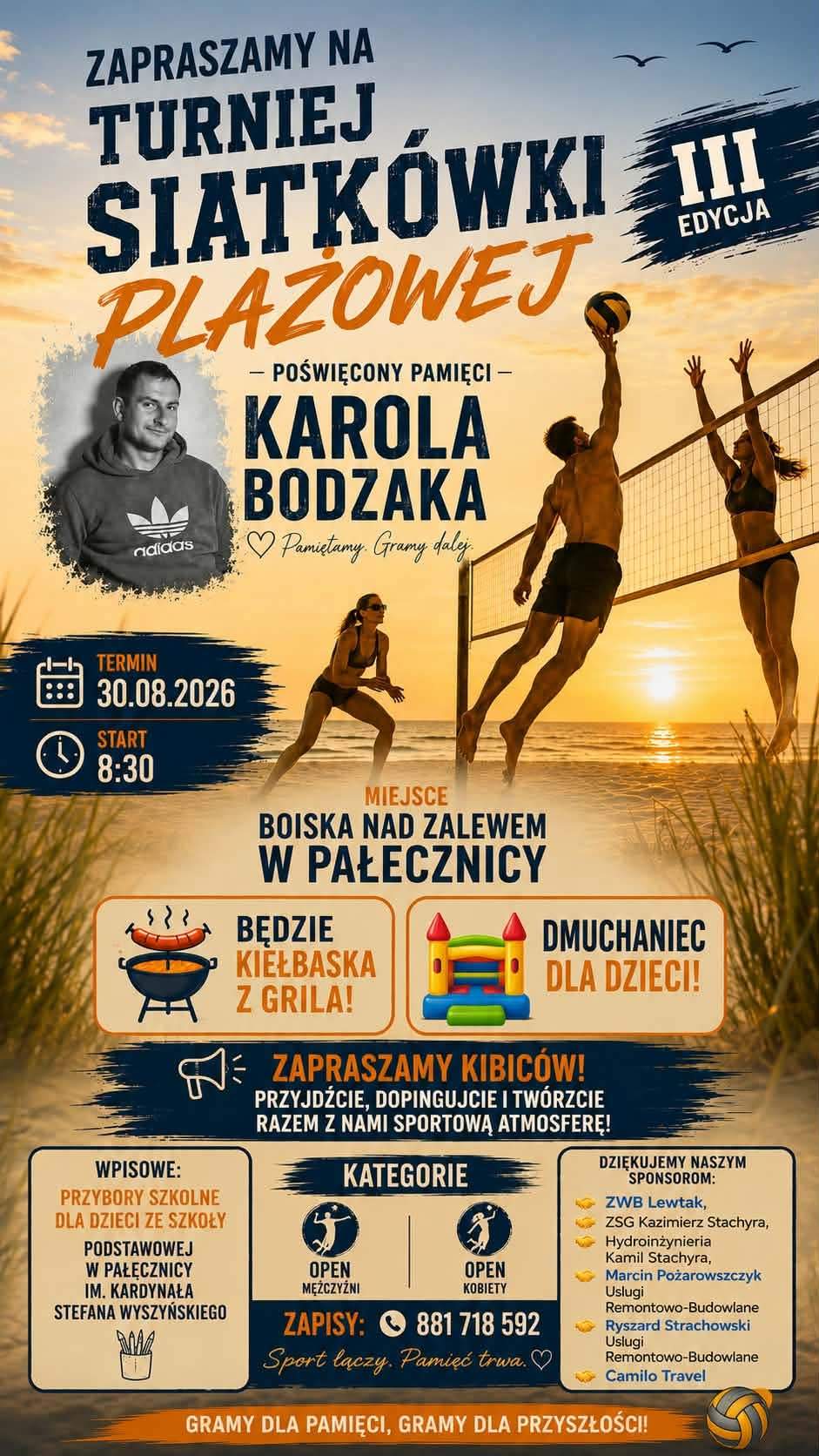 Turniej Siatkówki Plażowej Poświęcony Pamięci Karola Bodzaka III Edycja