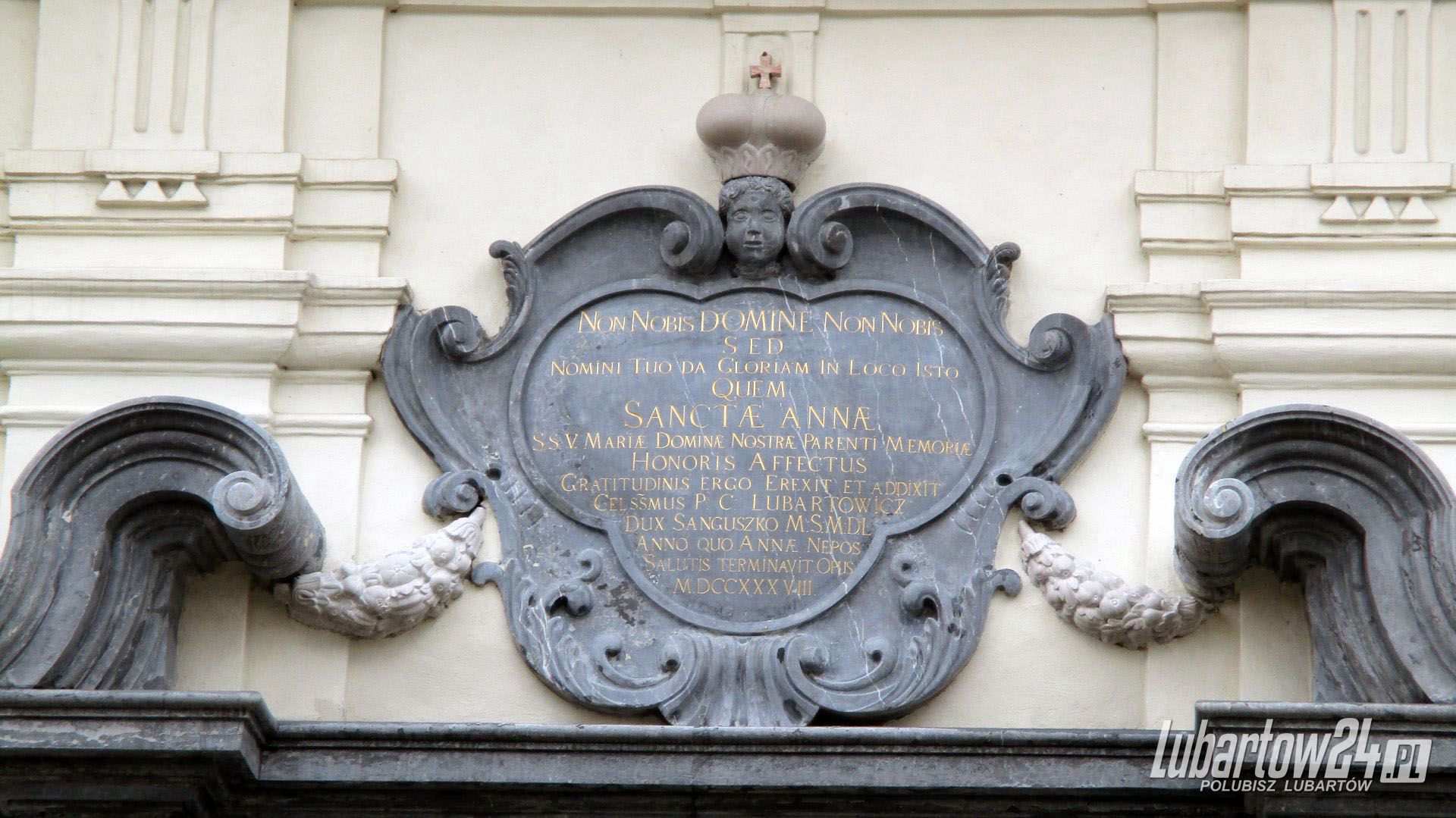 Kościół św. Anny - inskrypcja fundacyjna