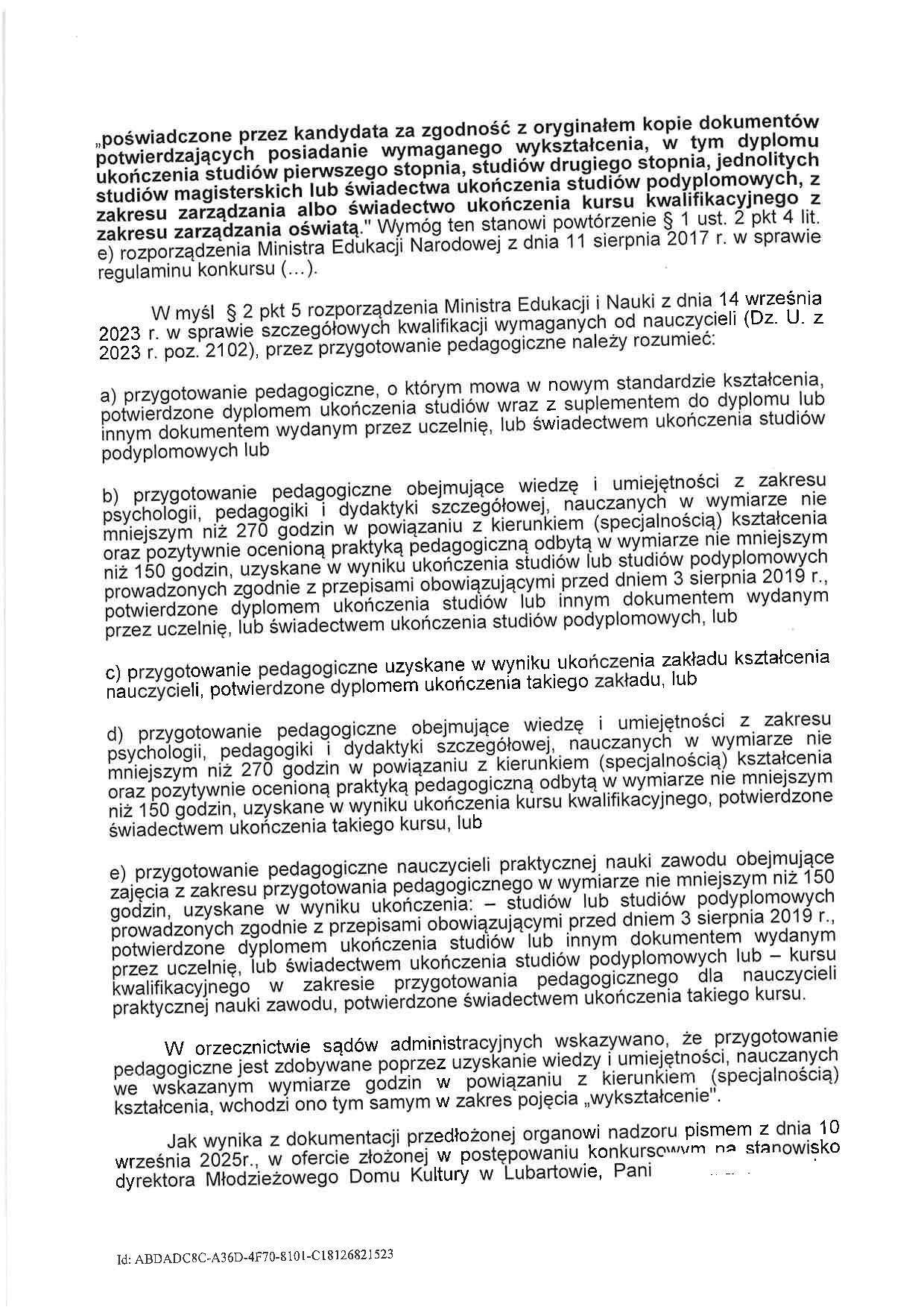 rozstrzygnięcie nadzorcze