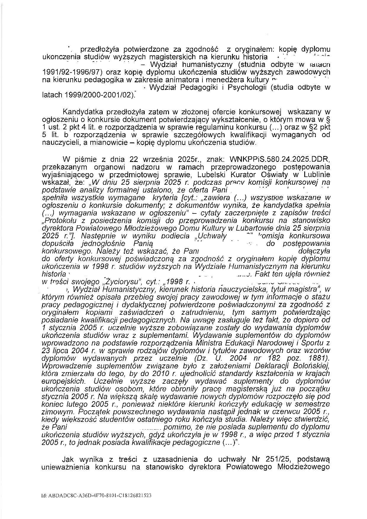 rozstrzygnięcie nadzorcze