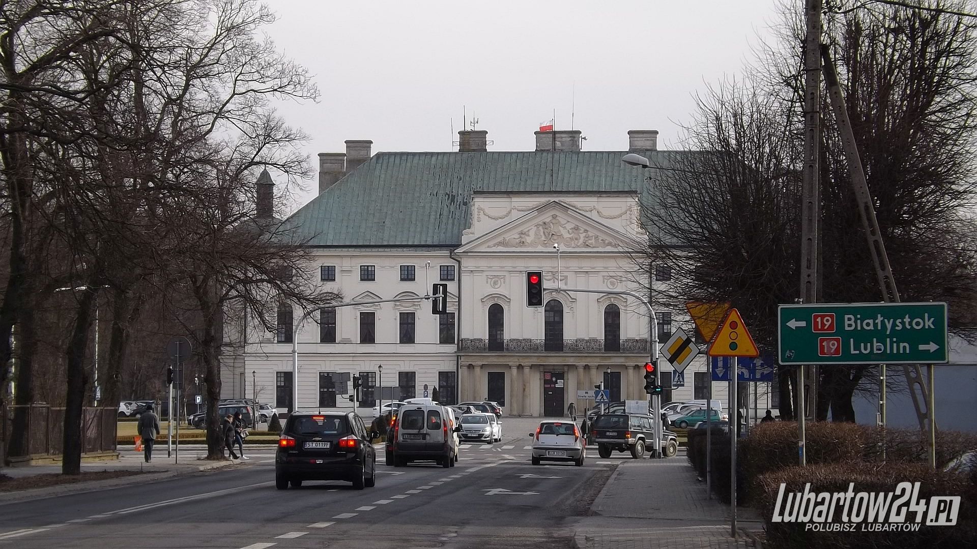 Ulica Lipowa - miasto Lubartów w lutym 16 r.