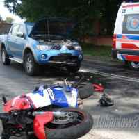 zdjęcie Kozłówka: Wypadek motocyklisty z Mitsubishi